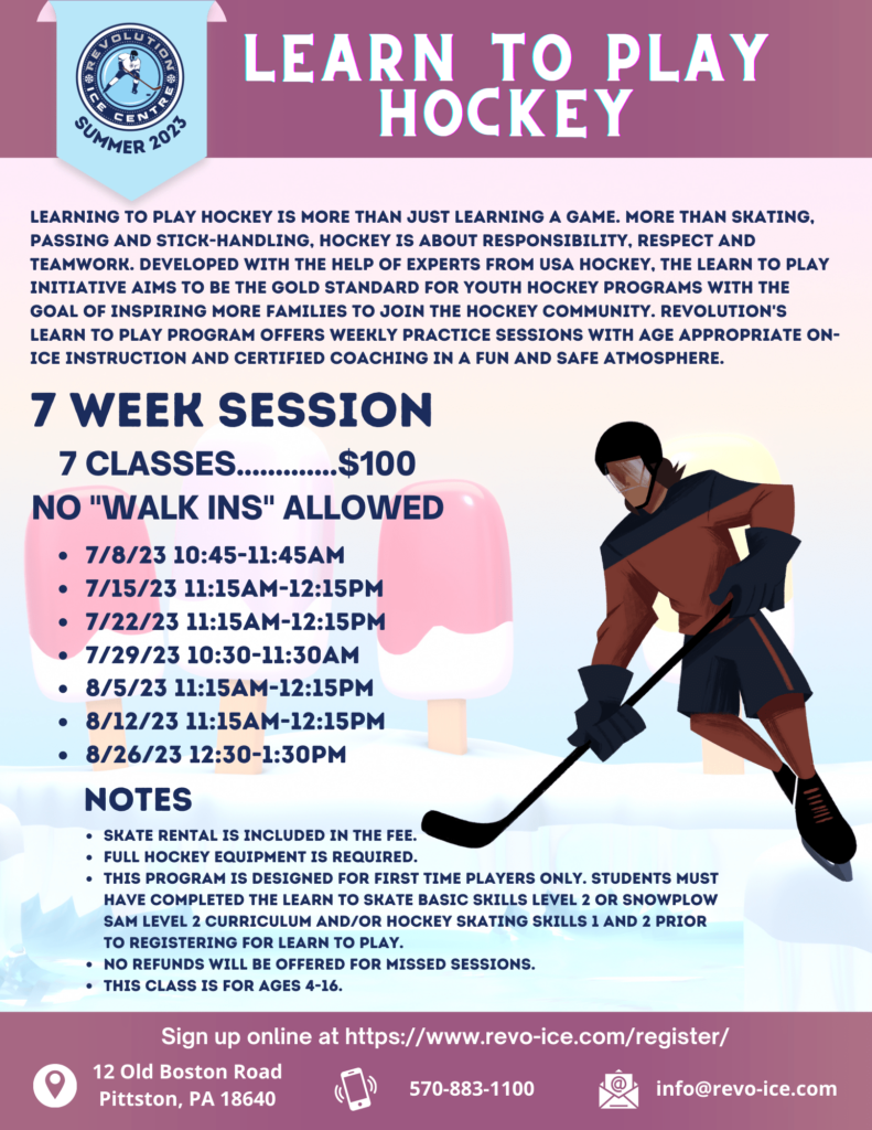 Summer Learn to Play Revolution Ice Centre